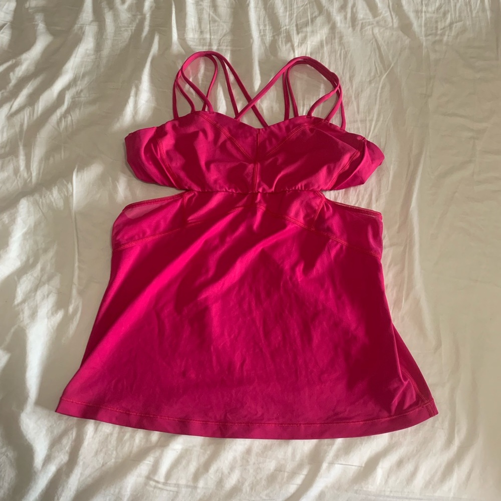 Pink lulu lemon tank top
